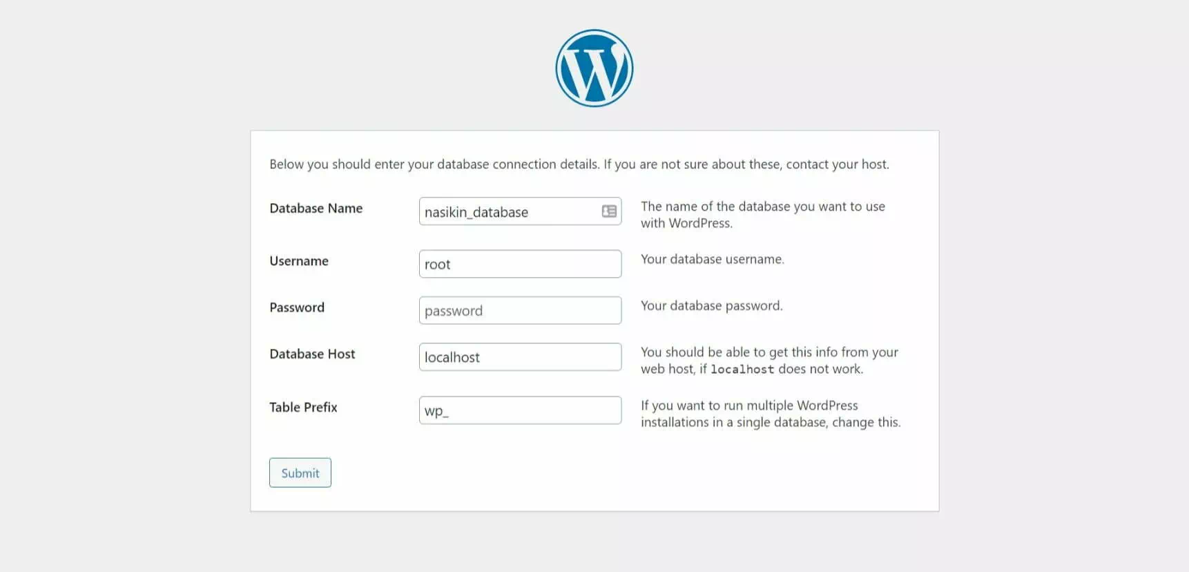 Cara Install WordPress Local Menggunakan XAMPP - konfigurasi database