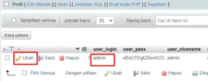 Cara Mengubah Username Sitepad Melalui Database - 6