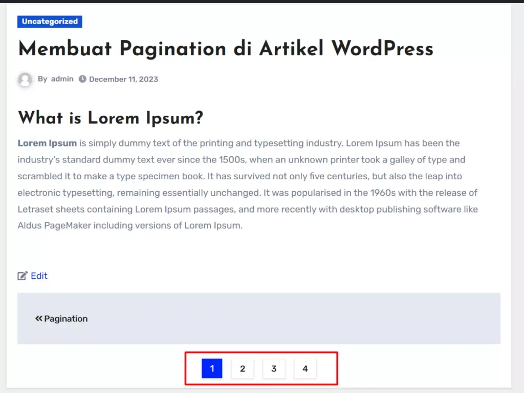 Cara Membuat Pagination di Artikel WordPress - 2-4