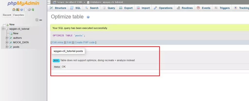 Cara Optimasi Database di phpMyAdmin - 4