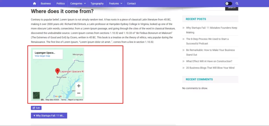 Cara Menambahkan Google Maps di WordPress - 2-3