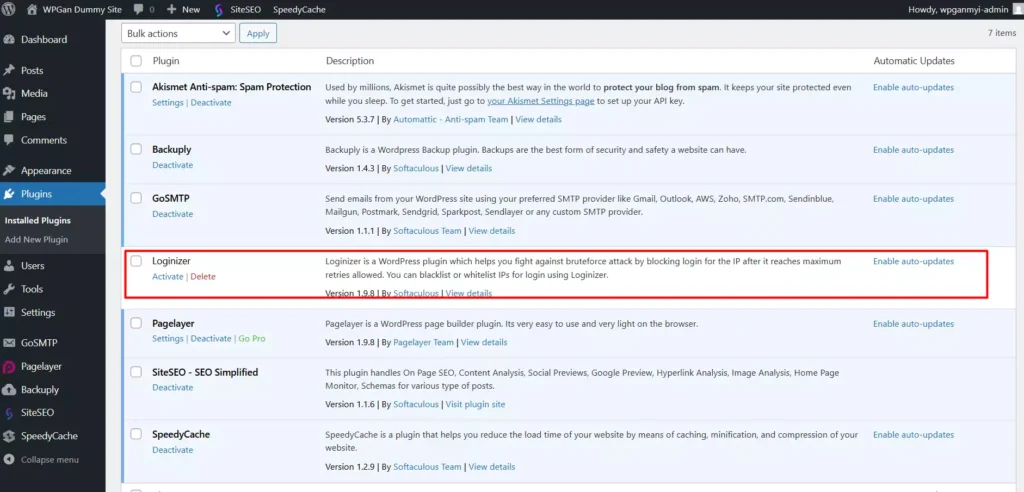 Cara Menonaktifkan Plugin WordPress Tanpa Login - 1-4-2