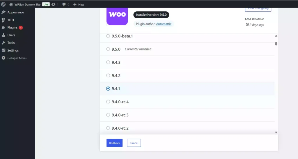 Cara Downgrade Woocommerce ke Versi Sebelumnya - 3-2