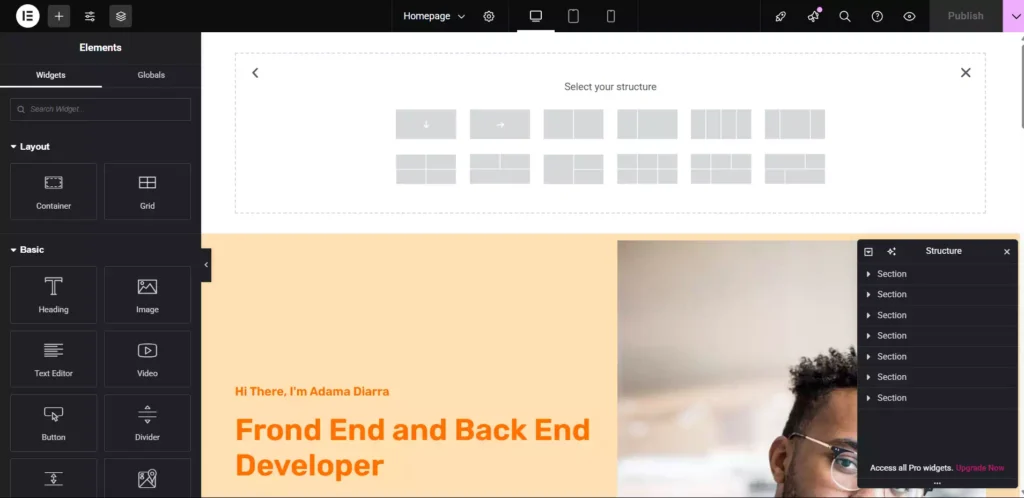 Cara Membuat Header Transparan di Elementor - 1