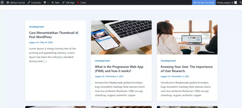 Cara Menambahkan Thumbnail di Post WordPress