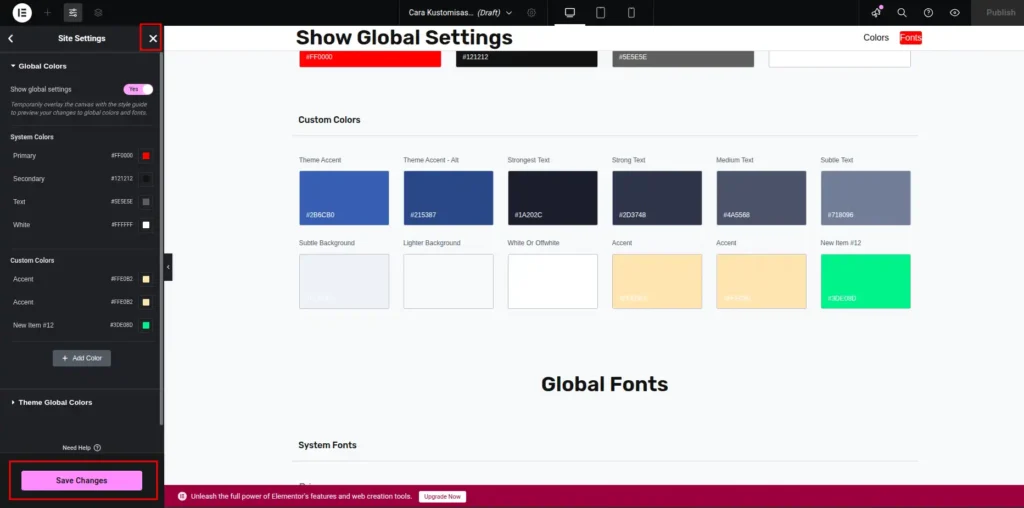 Cara Kustomisasi Global Color Elementor - 6