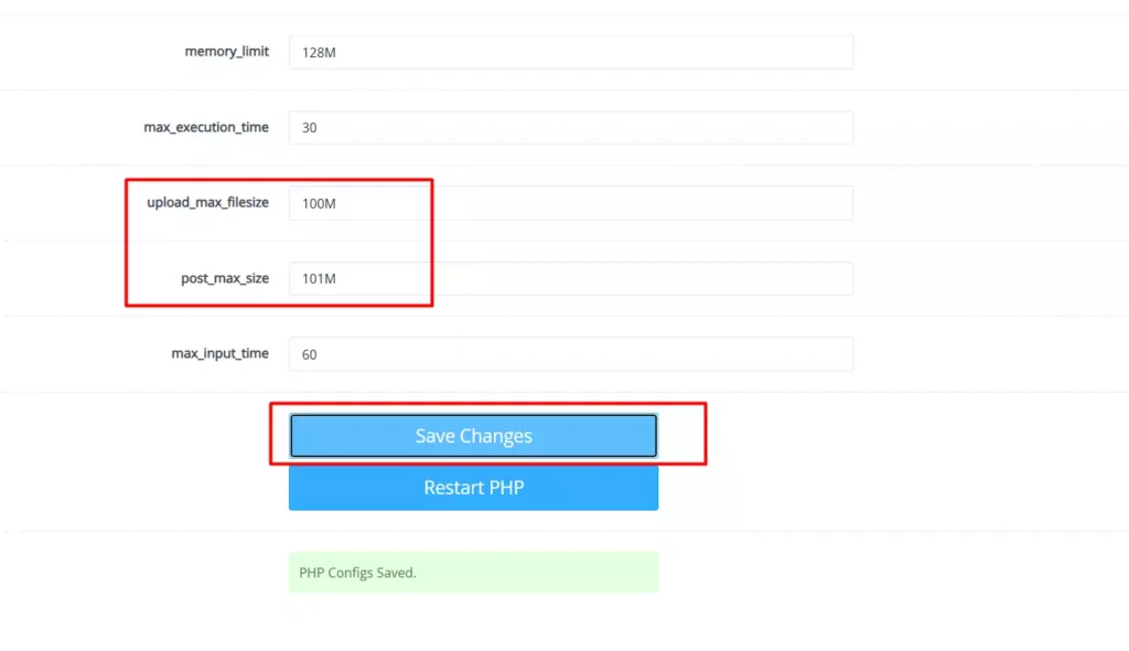 Cara Meningkatkan Max Upload Limit di Cyberpanel - 5