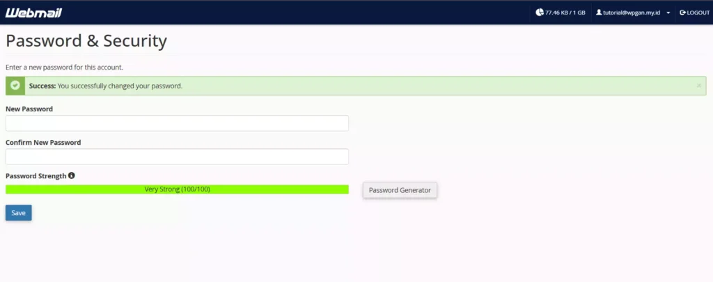 Cara Reset Password Webmail cPanel - 3-2