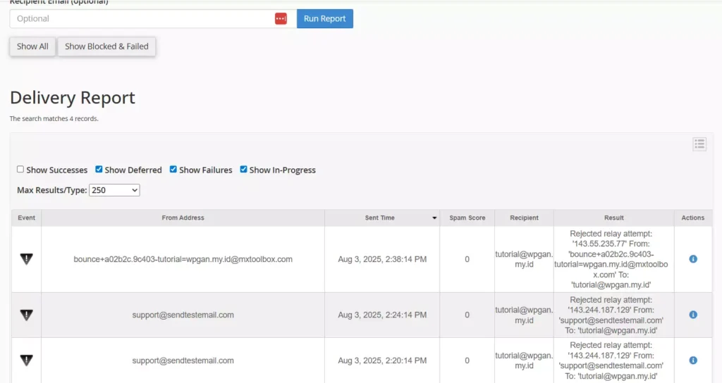Cara Mengatasi Rejected relay attempt cPanel