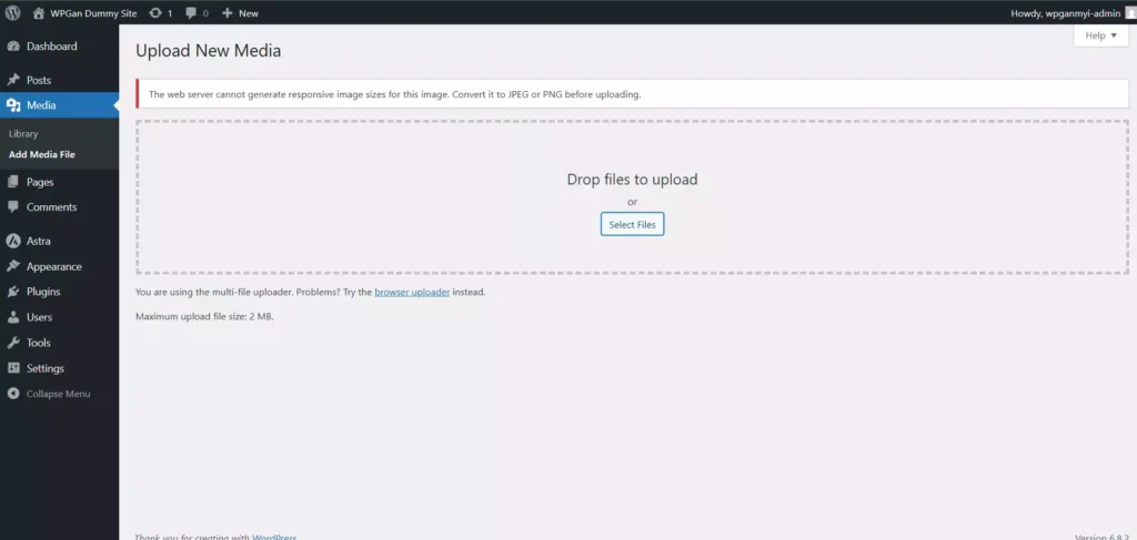 Cara Mengatasi The web server cannot generate responsive image sizes for this image